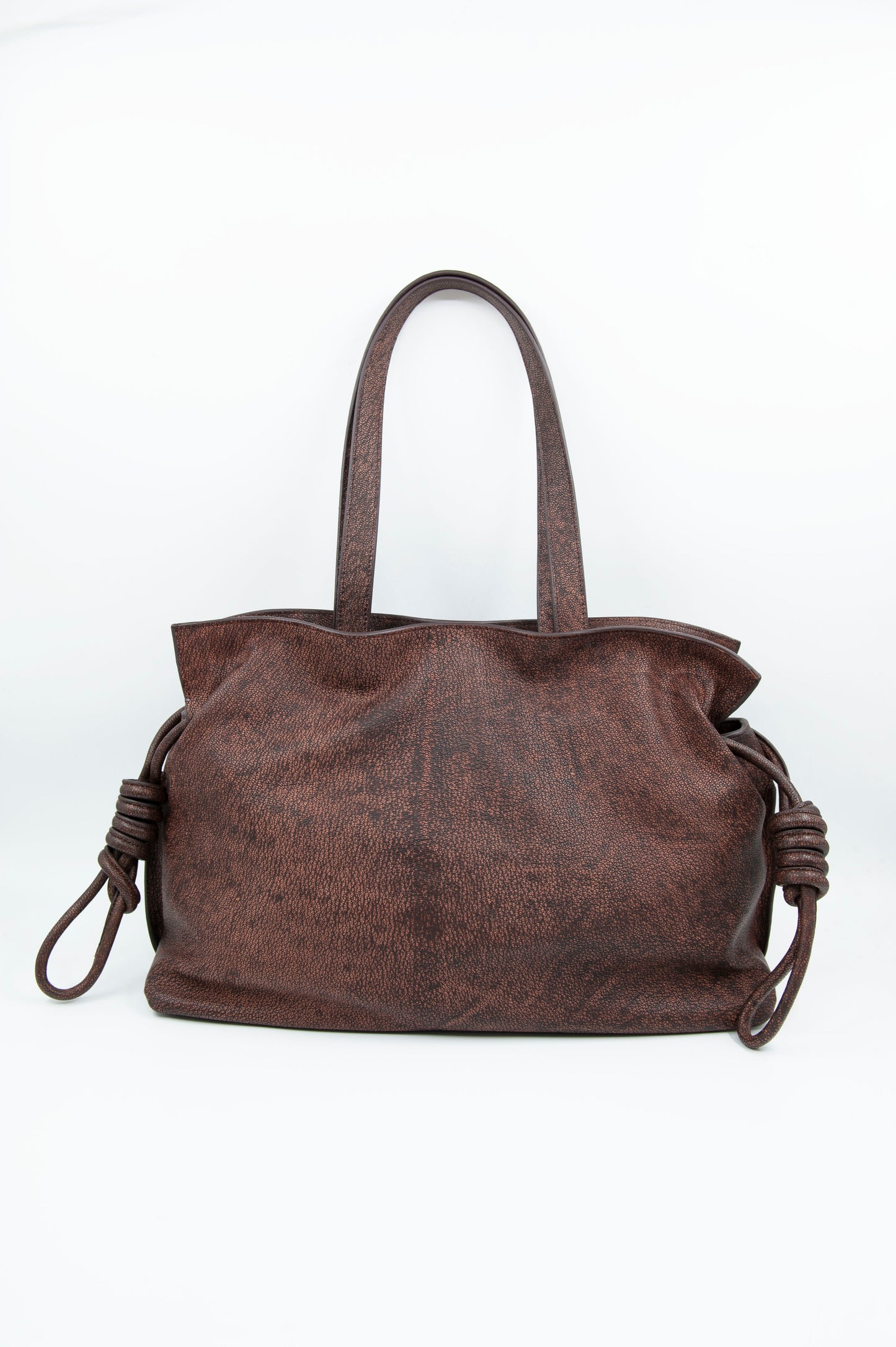 Schwarze Ledertasche mit Leopardenmuster für Damen