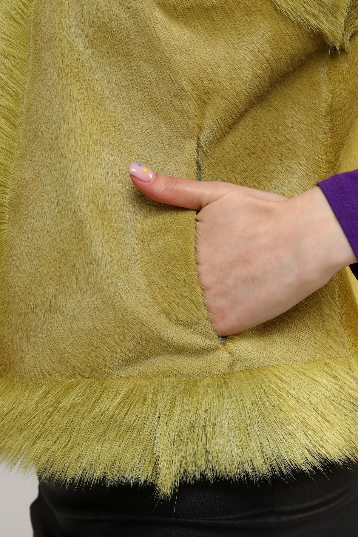 Yeşil Kadın Deri Yelek - LEATINN LEATHER WEAR