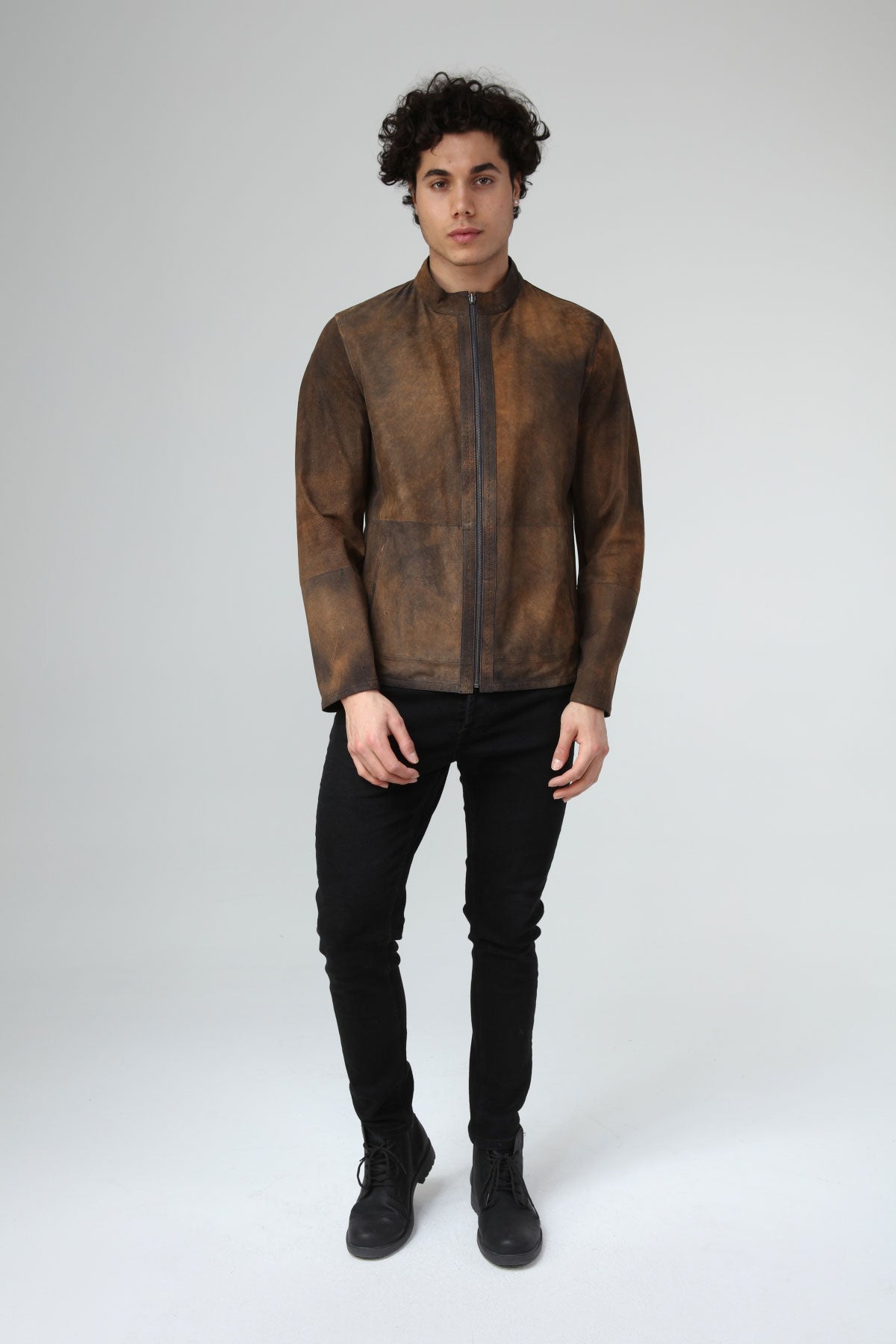 Bakır Eskitme Erkek Deri Ceket - LEATINN LEATHER WEAR