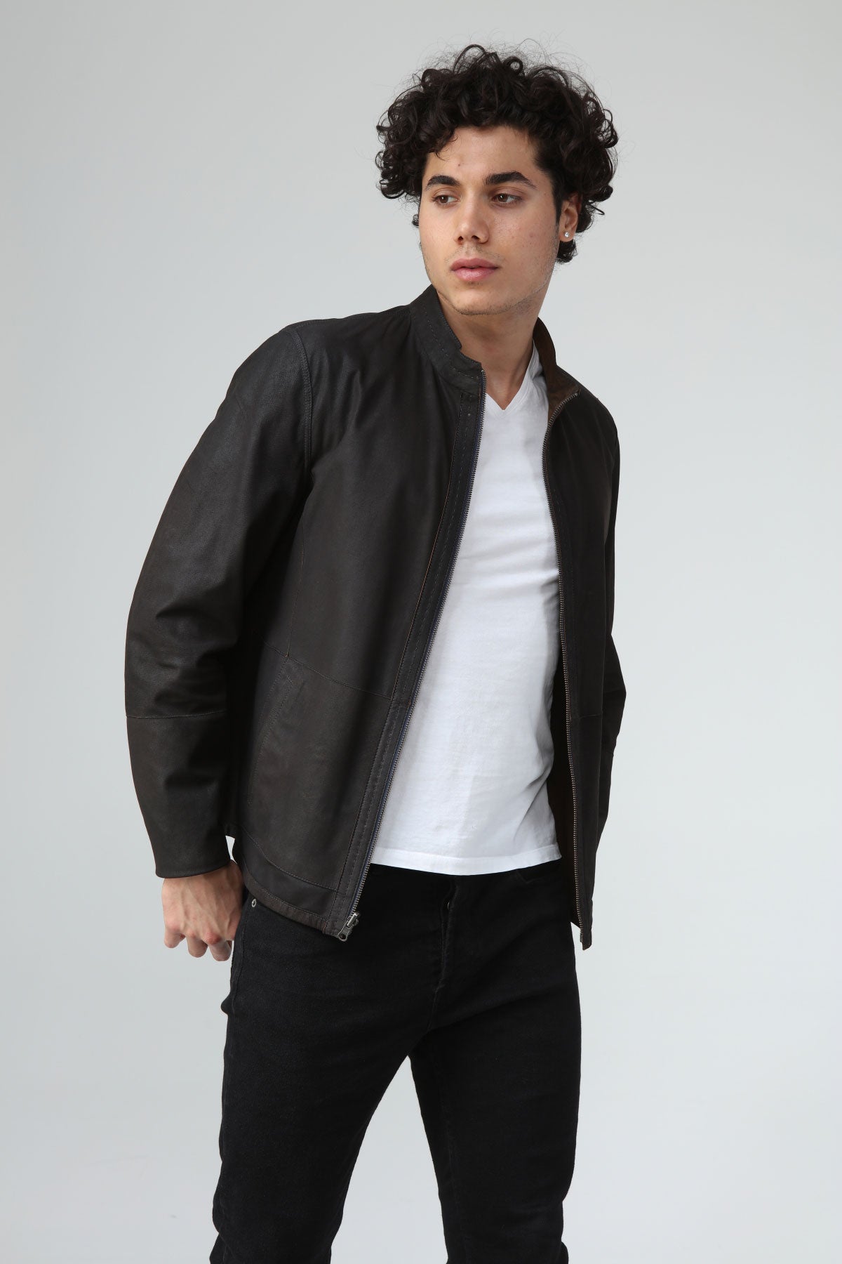 Bakır Eskitme Erkek Deri Ceket - LEATINN LEATHER WEAR