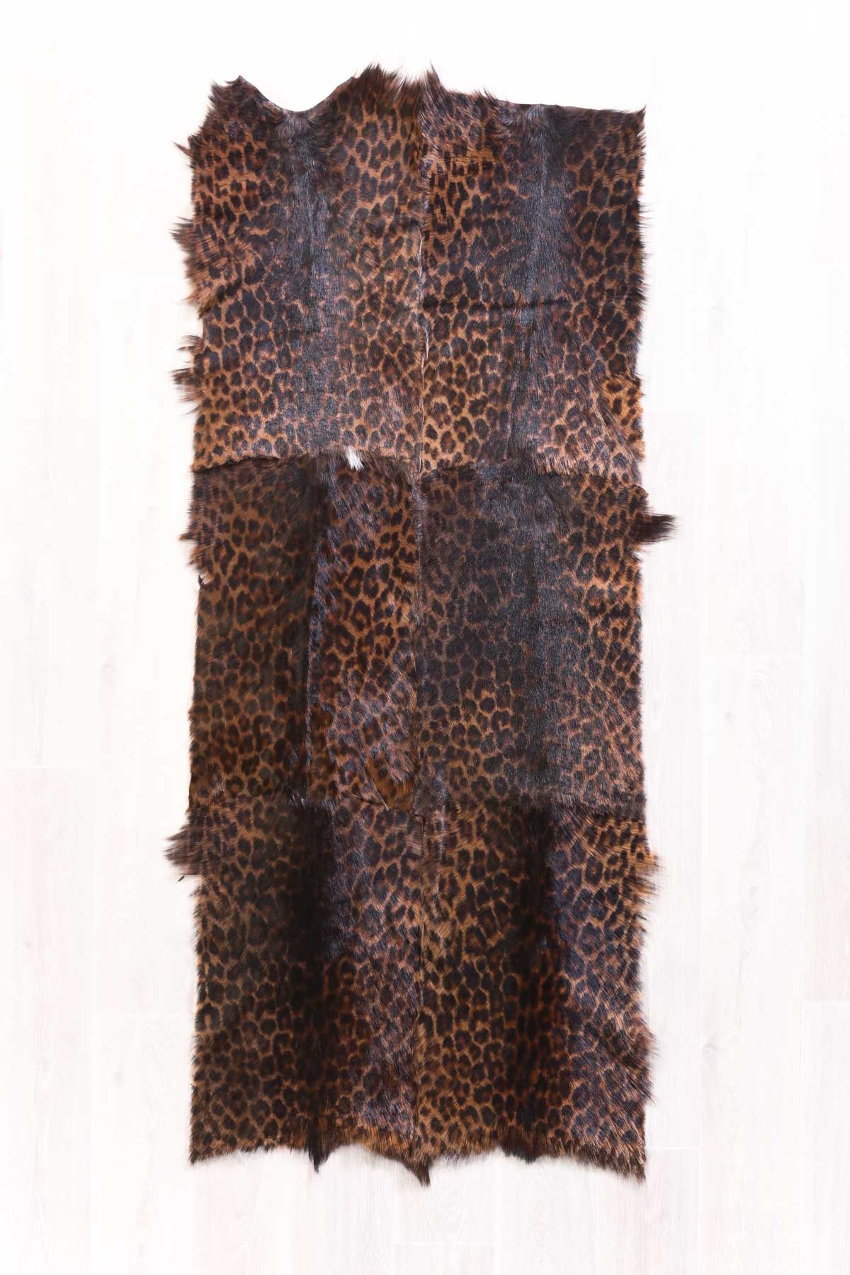 Leopar Desenli Deri Yolluk Halı - LEATINN LEATHER WEAR