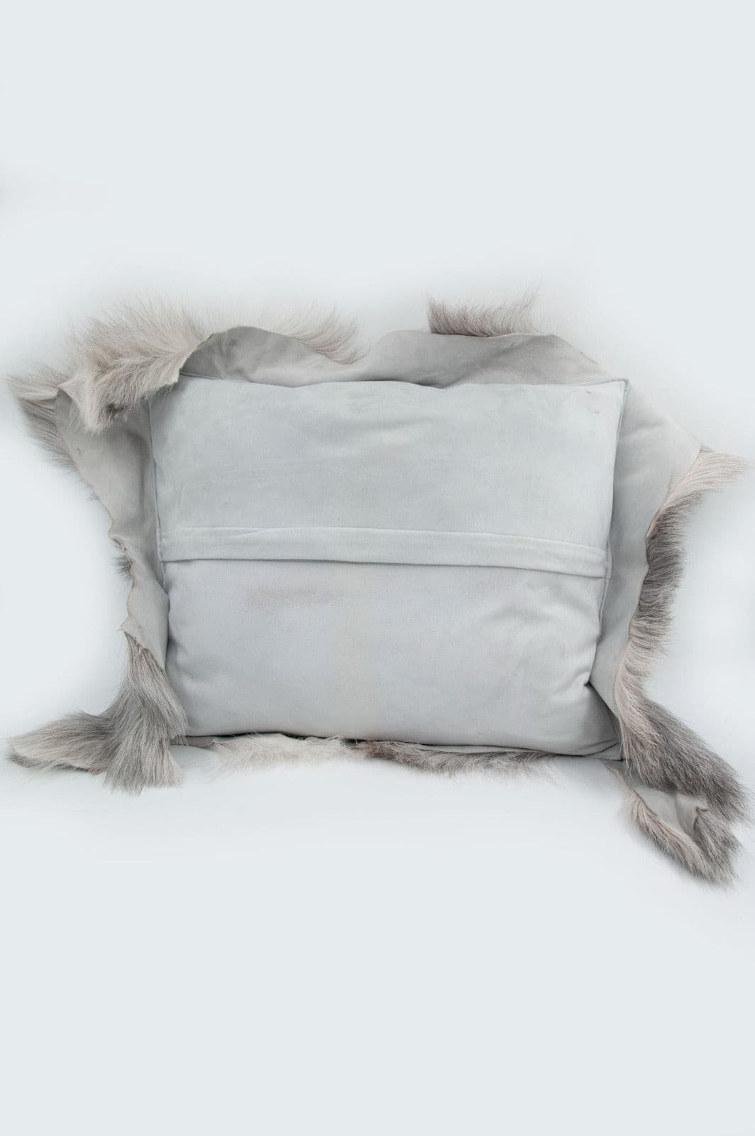 Gri Tüylü Deri Kırlent - LEATINN LEATHER WEAR