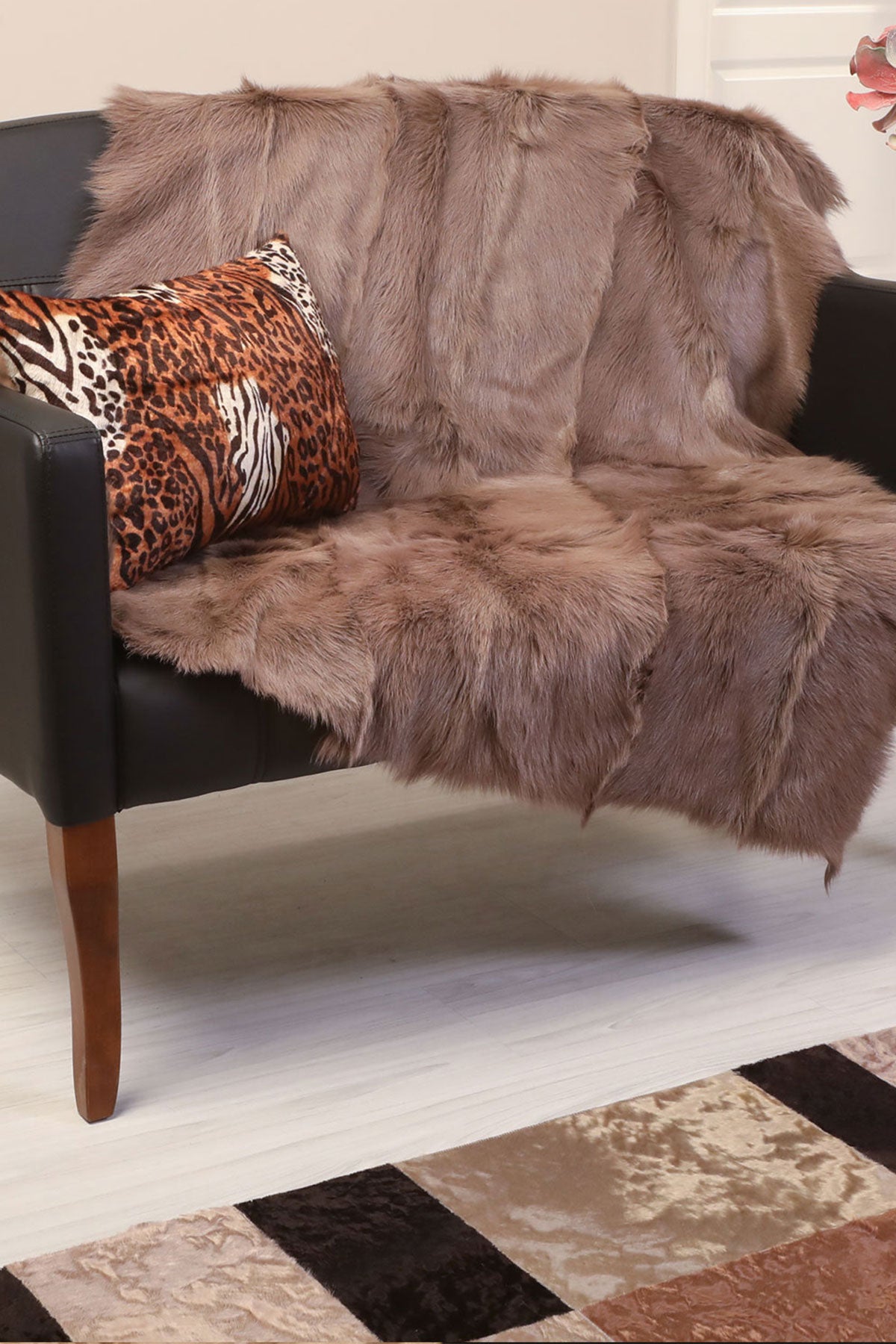 Sütlü Kahve Koltuk Deri Şalı - LEATINN LEATHER WEAR
