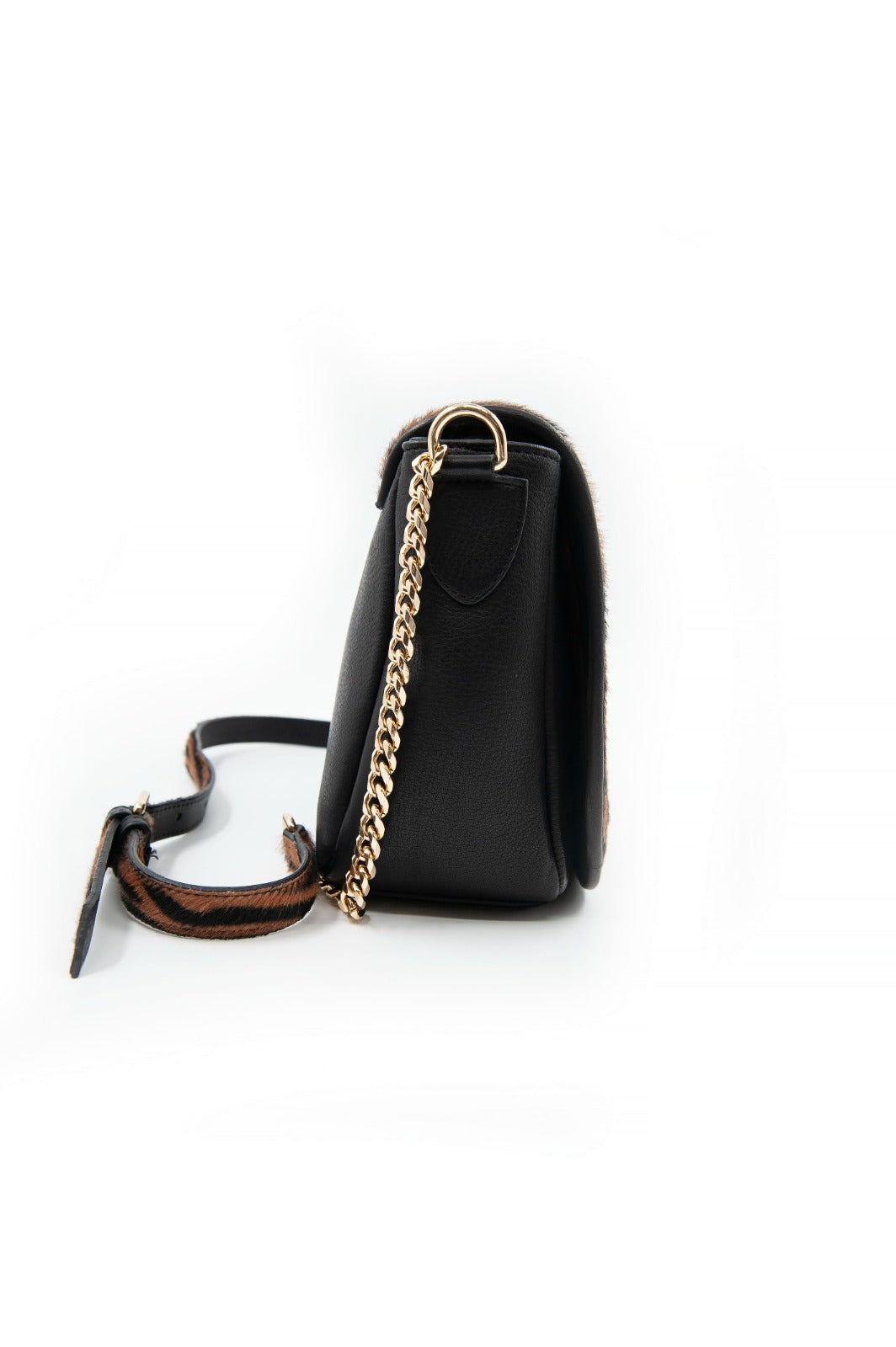 Taba Kadın Zebra Baskılı Deri Omuz Çantası - LEATINN LEATHER WEAR