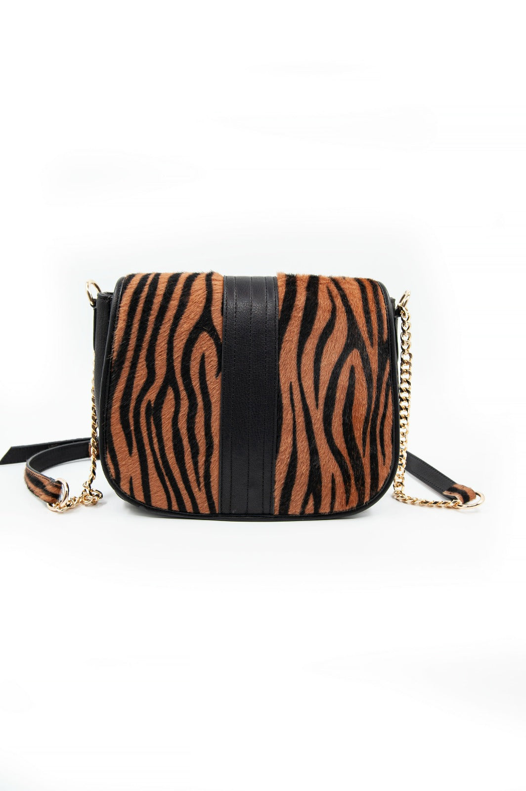 Taba Kadın Zebra Baskılı Deri Omuz Çantası - LEATINN LEATHER WEAR