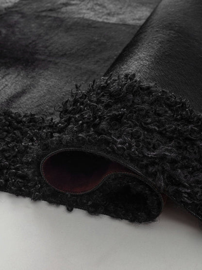 Black Cavallino Leather Carpet