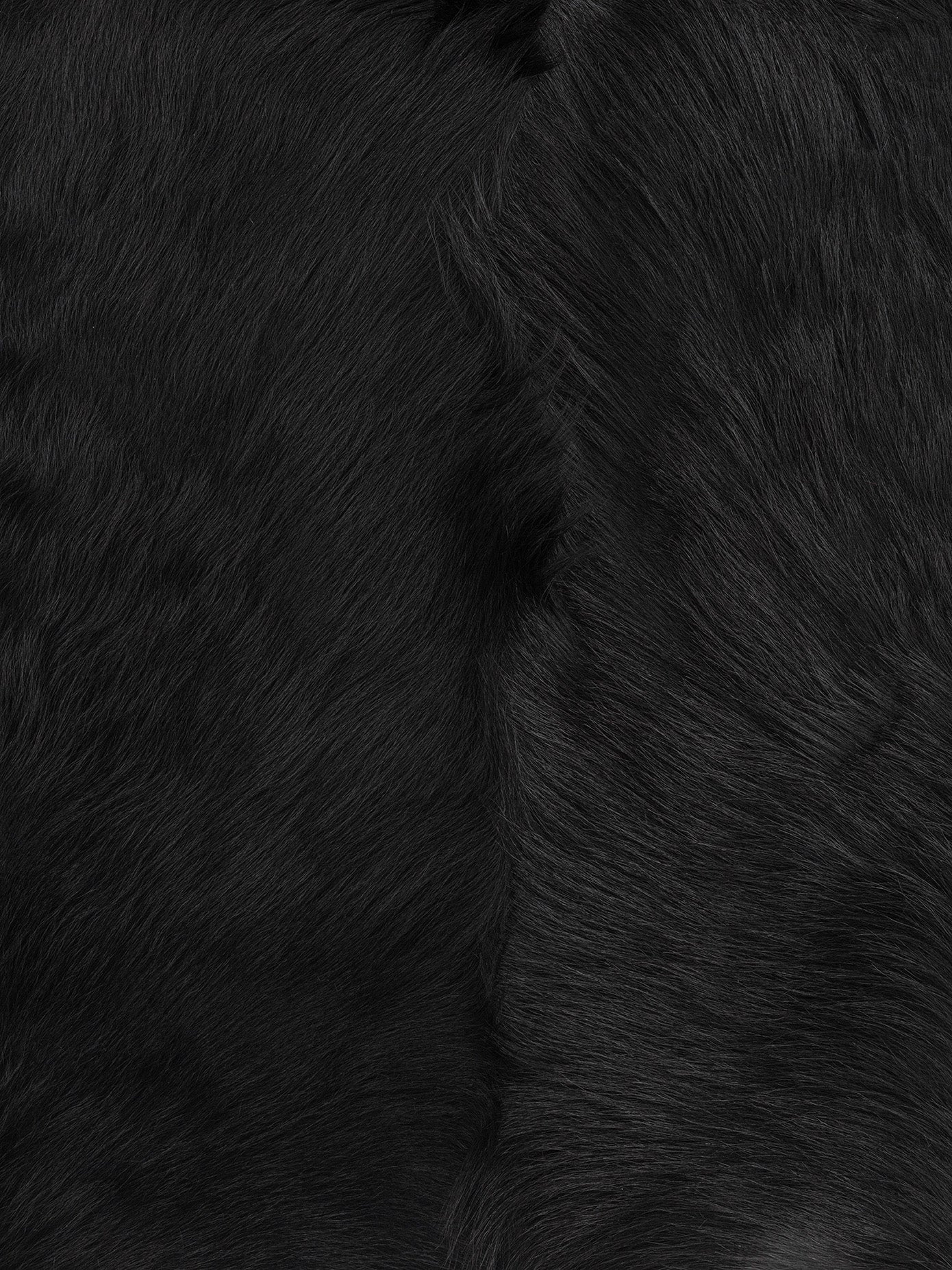 Black Natural Hairy Leather Carpet
