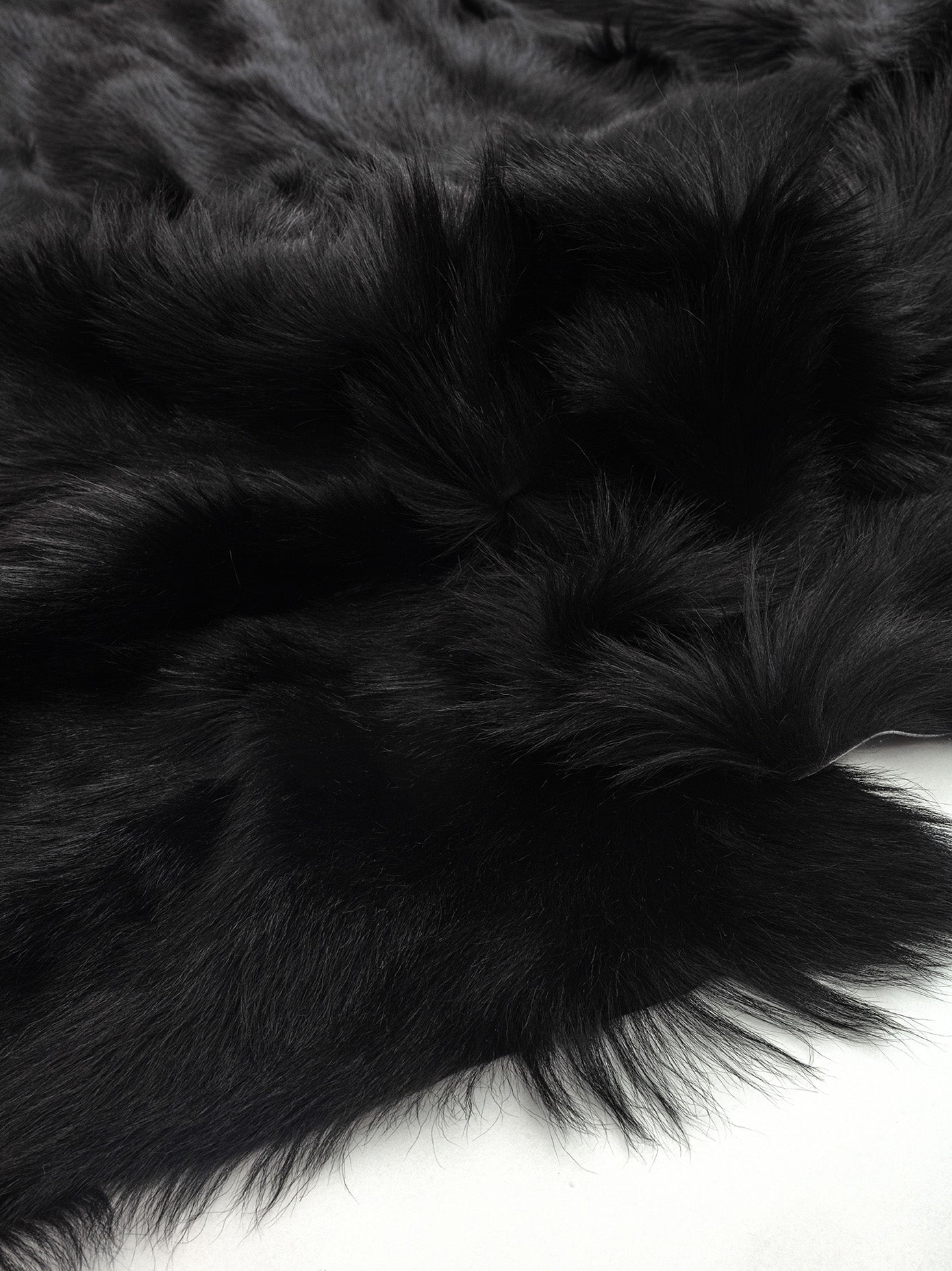Black Natural Hairy Leather Carpet
