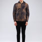 Lacivert Erkek Eskitme Deri Ceket - LEATINN LEATHER WEAR