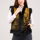 Yellow Women's Patterned Leather Vest