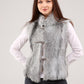 Light Gray Women's Leather Vest