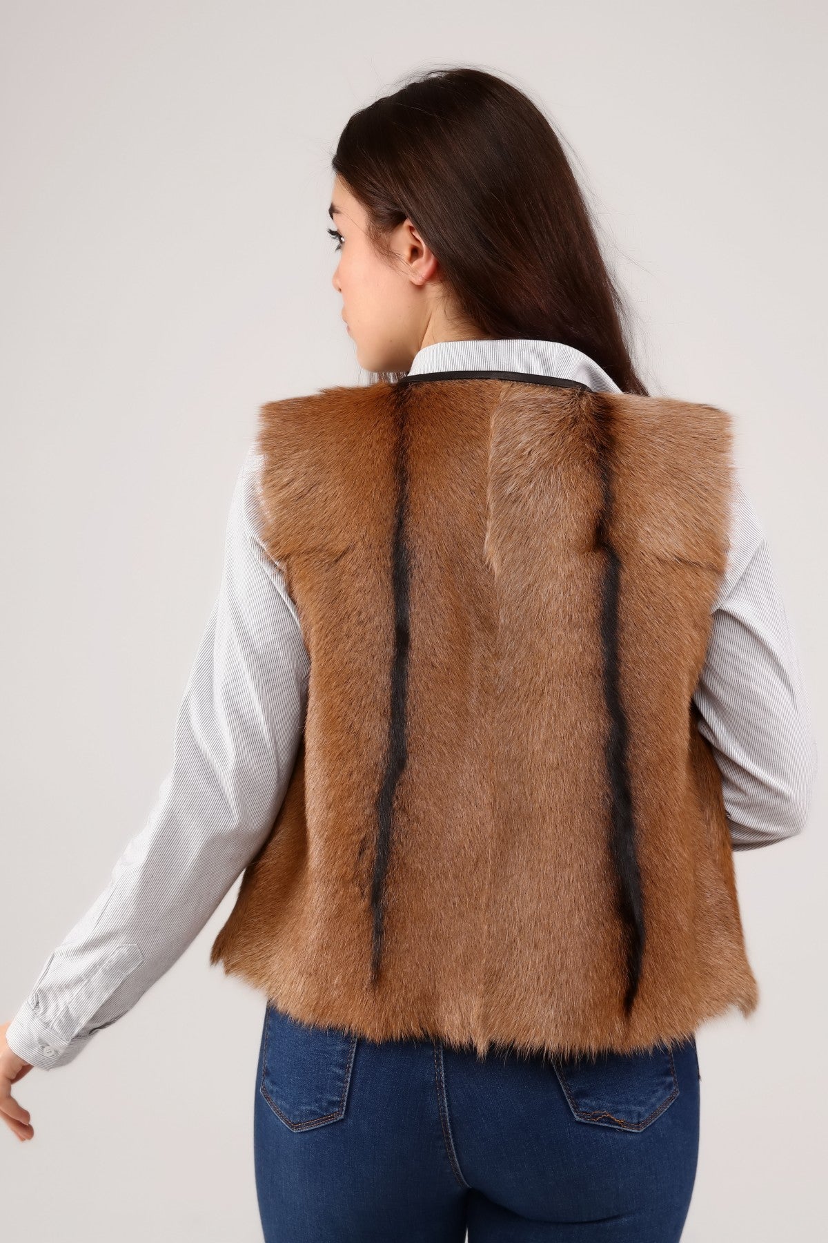 Brown Women's Leather Vest