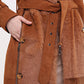 Cognac Women's Natural Leather Coat